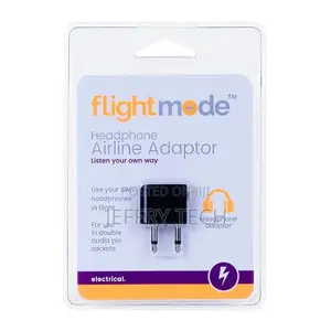 Flightmode Airplane Stereo Socket Audio Adapter for 3.5mm He