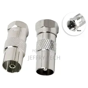 2pc F-type Male To Coax Female Socket/F Male To Pal M Tv An