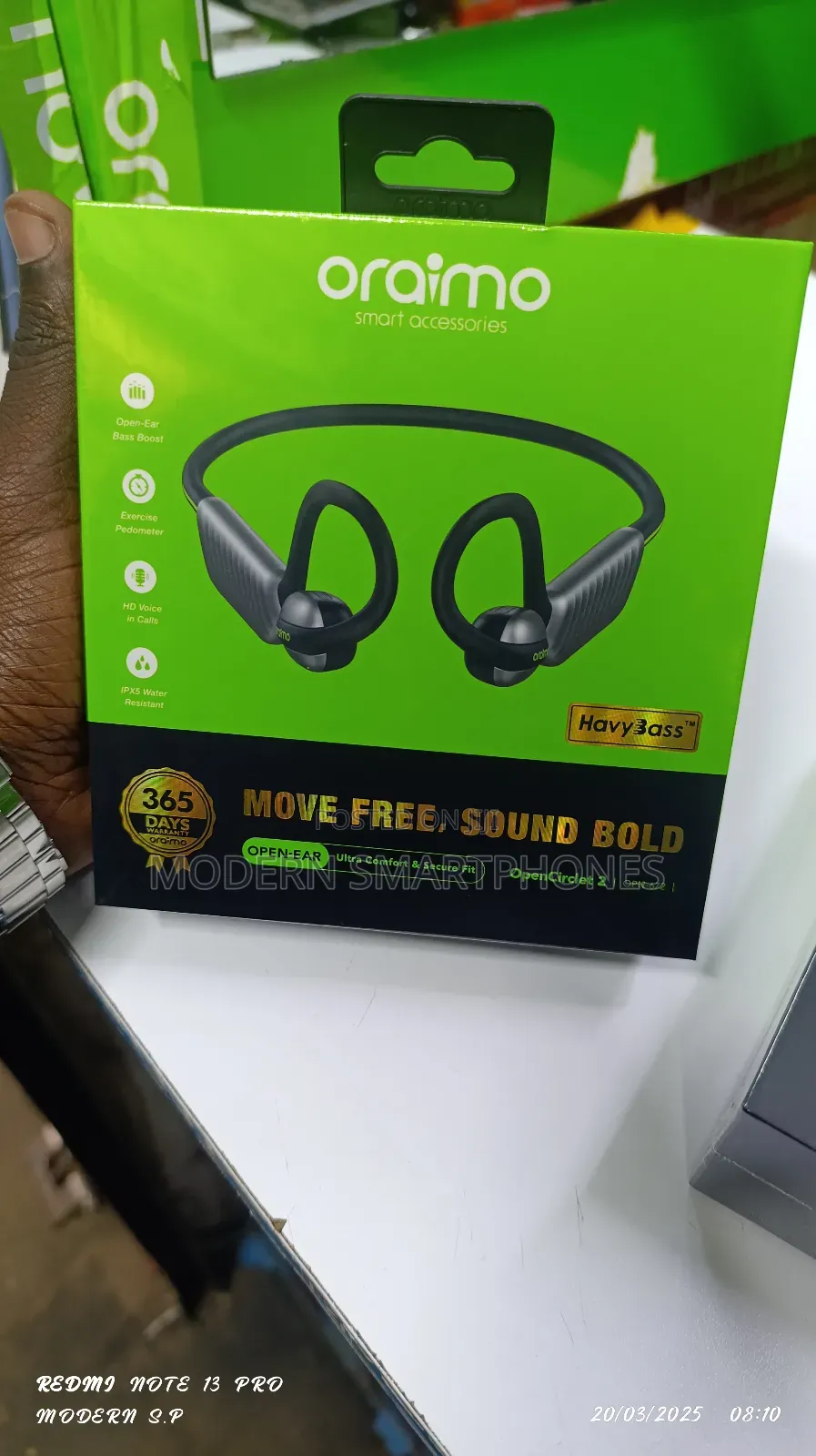 Oraimo Opencirclet 2 Open-Ear Bluetooth Headphone