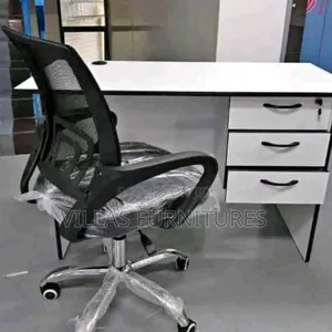 Swivel Mesh Chair and Local Made Desk