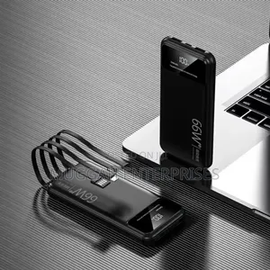 20,000 Mah Slim Fast Charging Power Bank With Cables