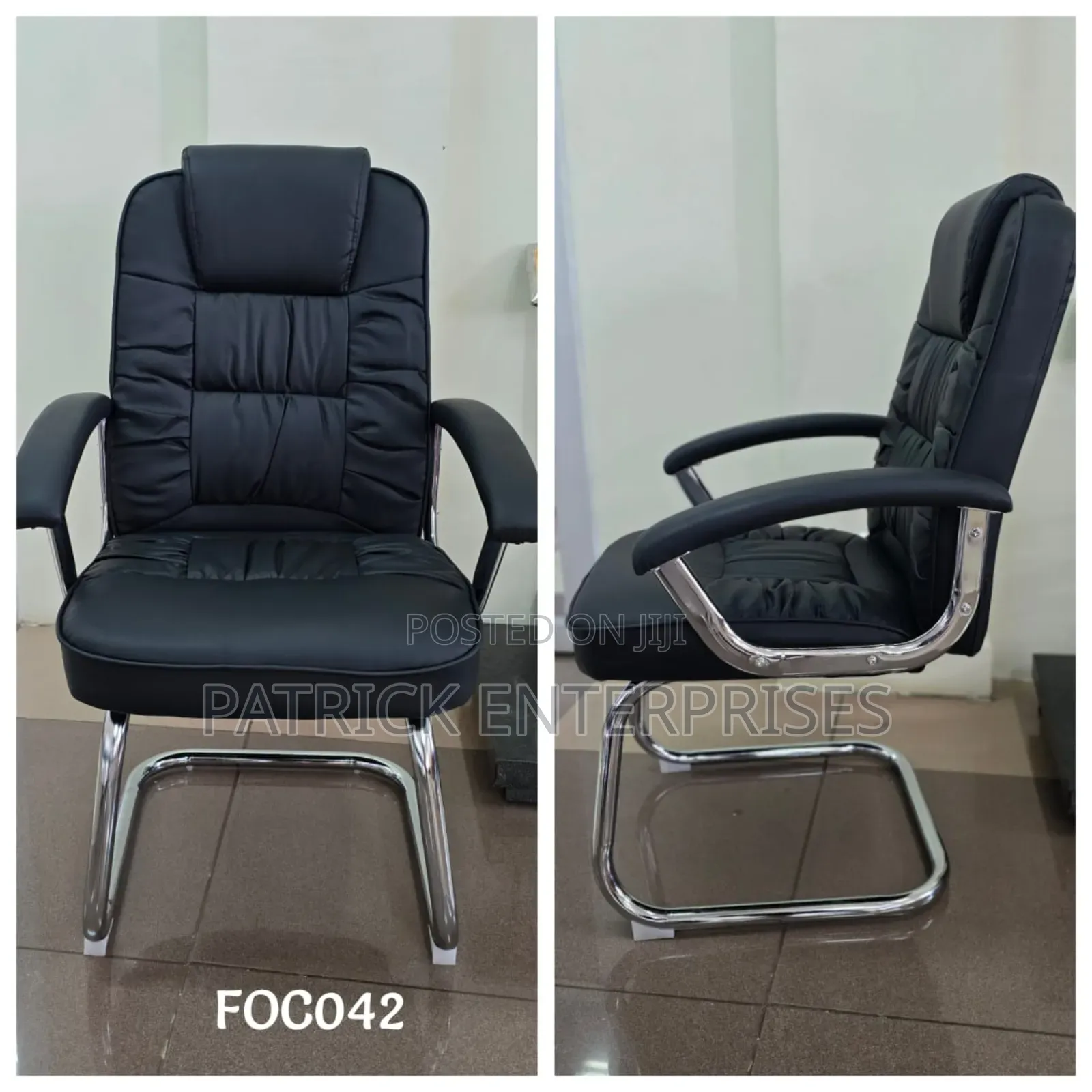 Executive Imported Modern Office Visitors Leather Chair