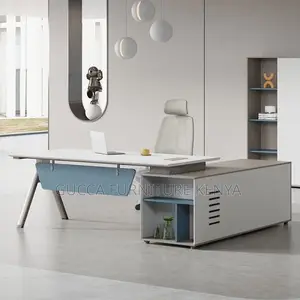Office Tables: Modern L-Shape Executive Office Desk-1600mm