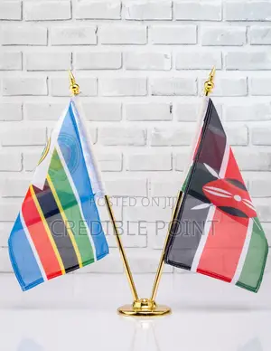 Golden Double Flag Pole