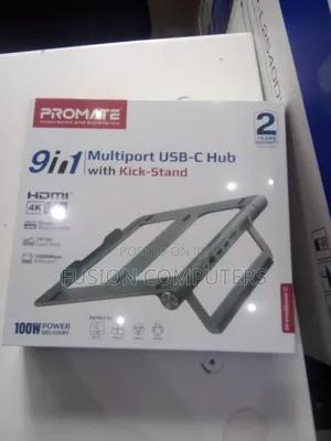 Promate Primebase-C Laptop Stand With 9-in-1usb-C Hub;