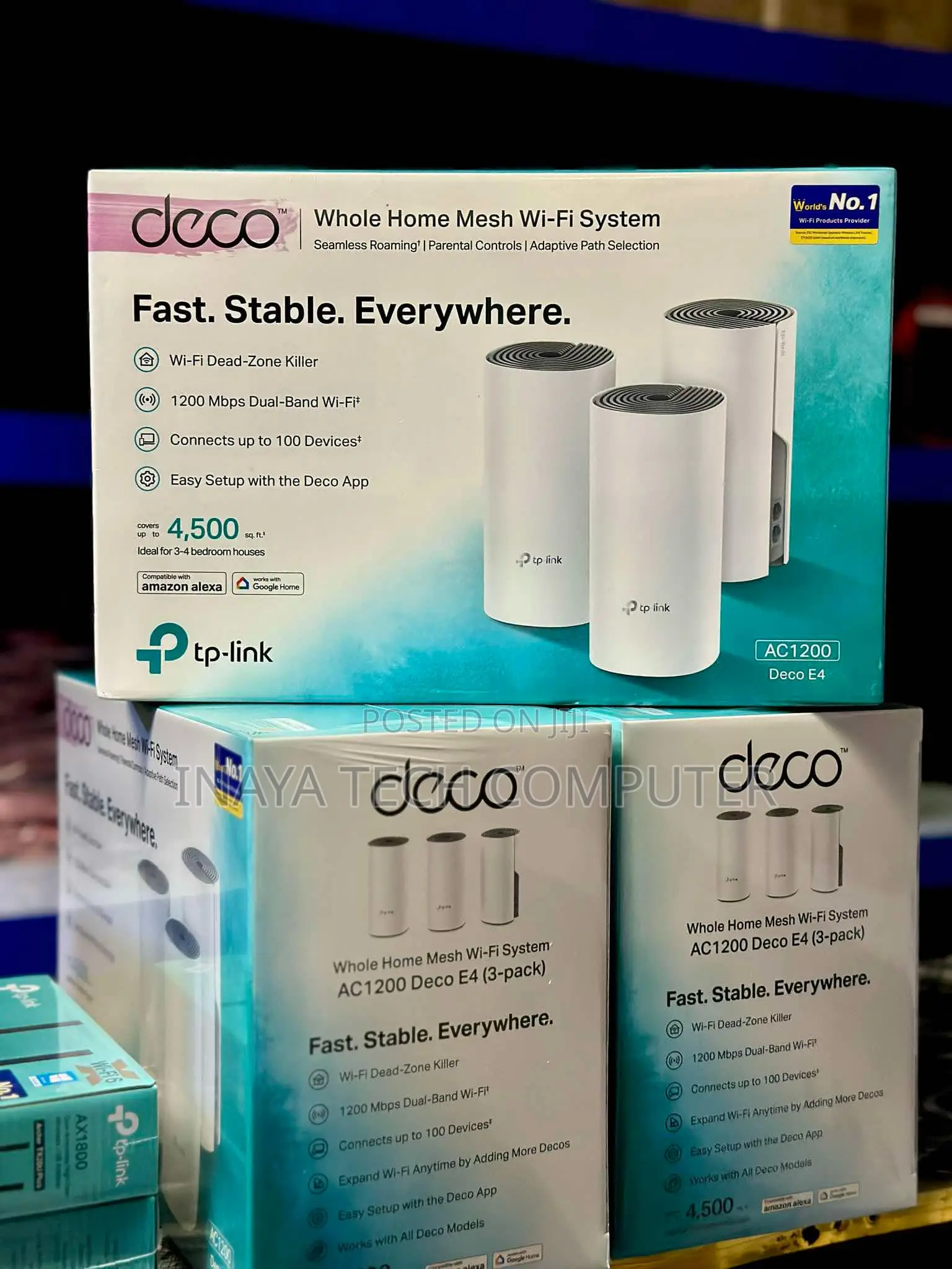 Tp-Link Deco E4 Ac1200 Whole Home Mesh - Tl-Deco E4 (3-Pack)