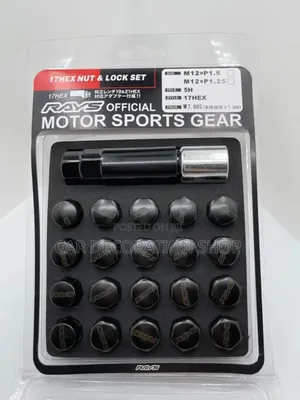 Black 20pcs Toyota Rim Rays Lock Set Nuts