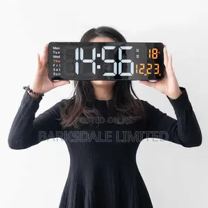 Led Large Clock LCD Digital Electric Electronic Modern
