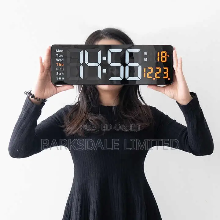 Led Large Clock LCD Digital Electric Electronic Modern