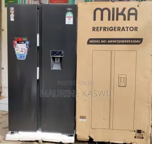 Mika 595 Liters Mrnf2dw595xdmv Side by Side Fridge,Black
