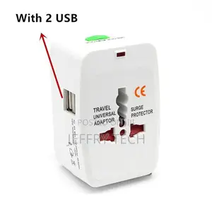 2 Usb Charging Universal Travel Adapter All-in-One Internati