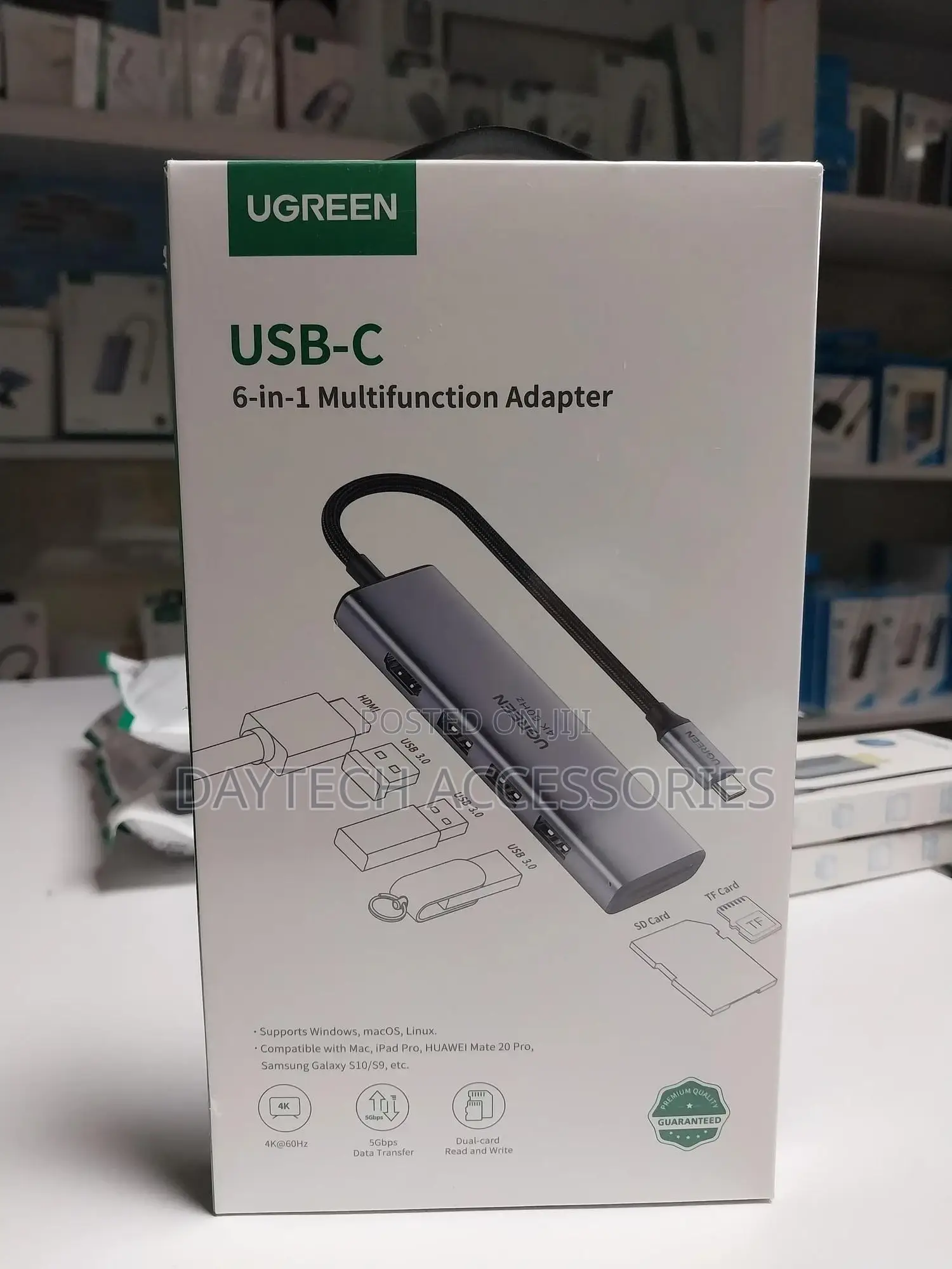Ugreen 6-in-1 Usb C Hub Hdmi Adapter 60hz