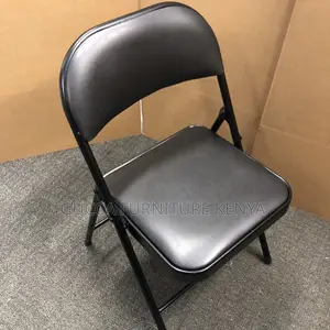 Office Chairs:Black Padded Folding Chairs for Office Home