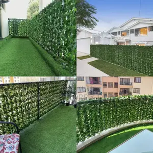 Artificial Green Balcony Leaves Fence