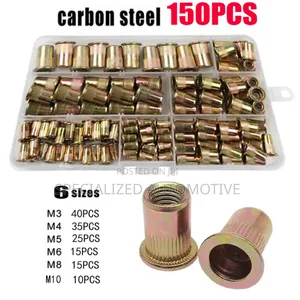 150 Piece Rivet Nuts for Hand Rivet Nut Gun