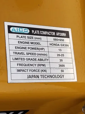Plate Compactor Reversible