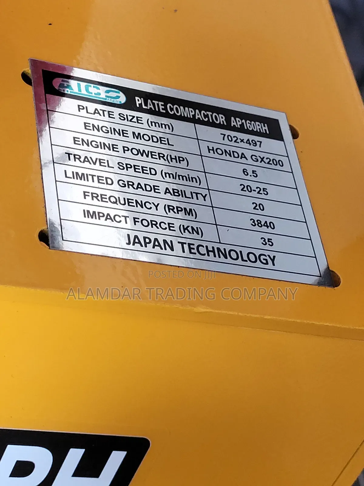 Plate Compactor Reversible