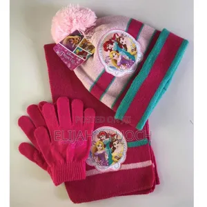 3 in 1winter Kids Themed Beenies Hat,Scarf Set and Gloves