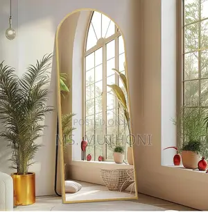 Big Arched Mirror Full Length Black, 160x60cm