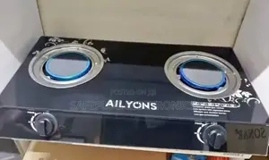 Ailyons, 2 Burner Glass-Top Gas Cooker Infrared Burner
