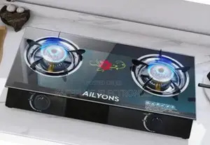 Ailyons 2-Burner - Glass Top Gas Cooker - Gas Efficient