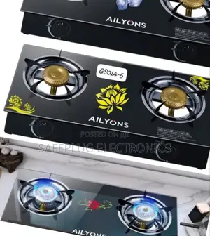 Ailyons 2 Burner - Glass Top, Efficient Gas Stove Cooker