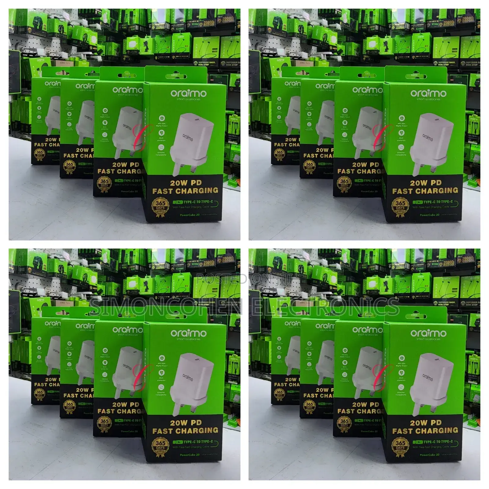Oraimo Powercube Type C Fast Charger