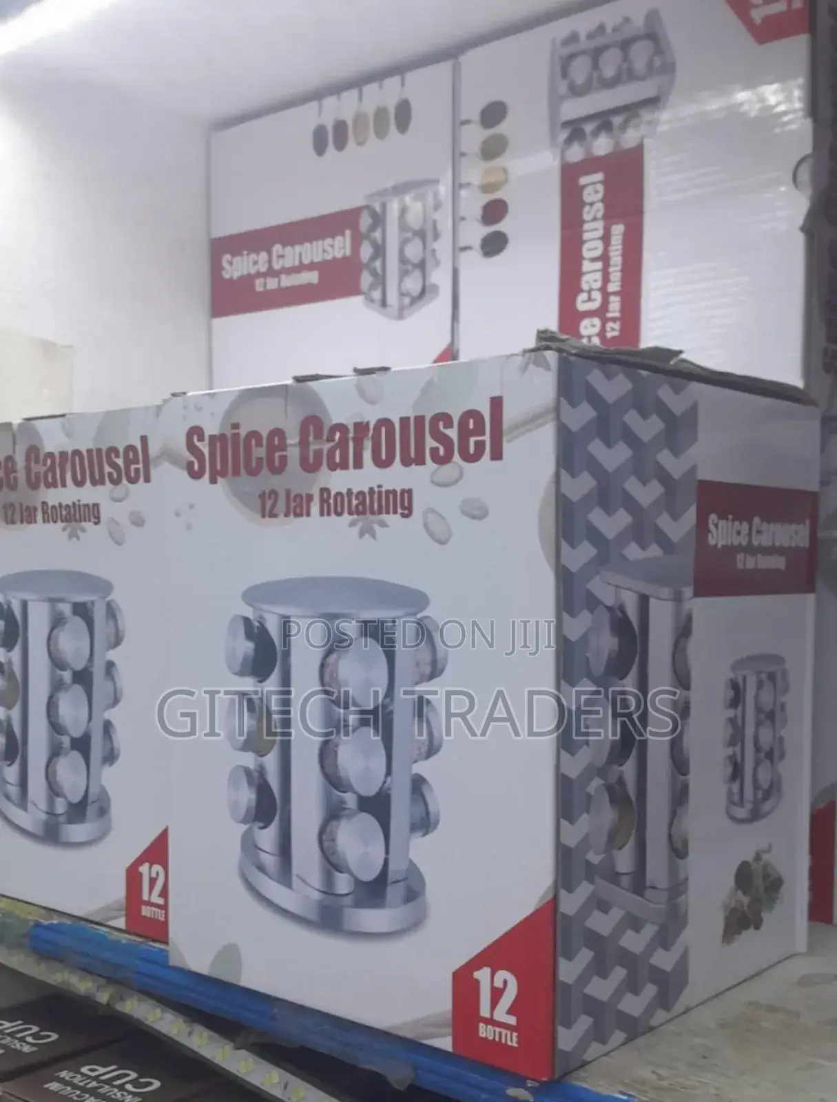12pcs Rotating Spice Rack