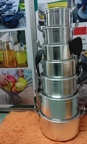 Tornado 14 Pieces Heavy Aluminium Stainless Pot Sufuria Set