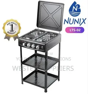 Nunix Cooker 3+1 Electric Plate Standing Cooker Plus Shelves