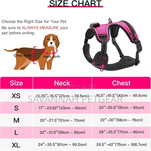 Durable Light Up Dog Harness Reflective Dog Harness - Large