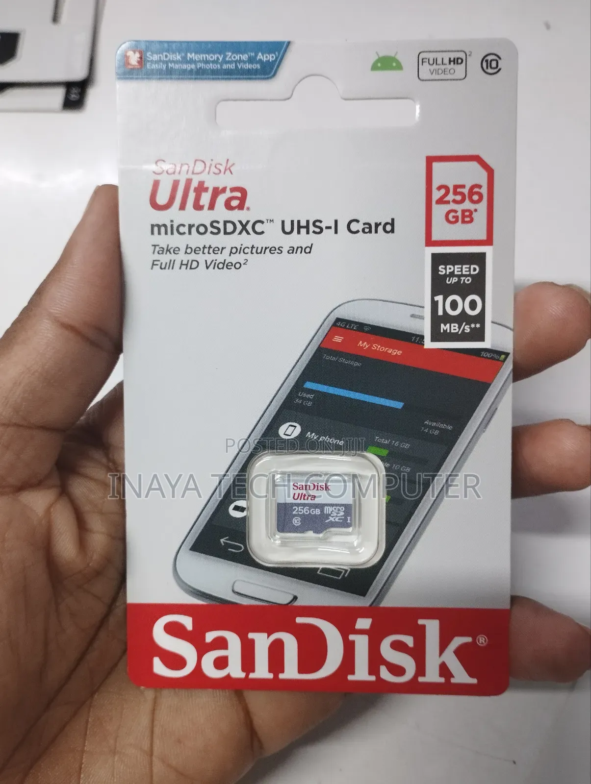 Sandisk Microsd Class 10 100mbps 256gb Without Adapter