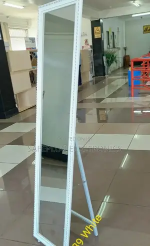 White Dressing Mirror - Full Length With Back Stand