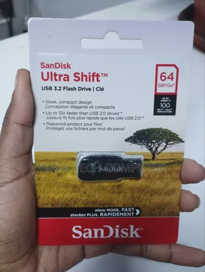 64gb Black Sandisk Ultra Shift Usb 3.2 Gen 1 Flash Drive