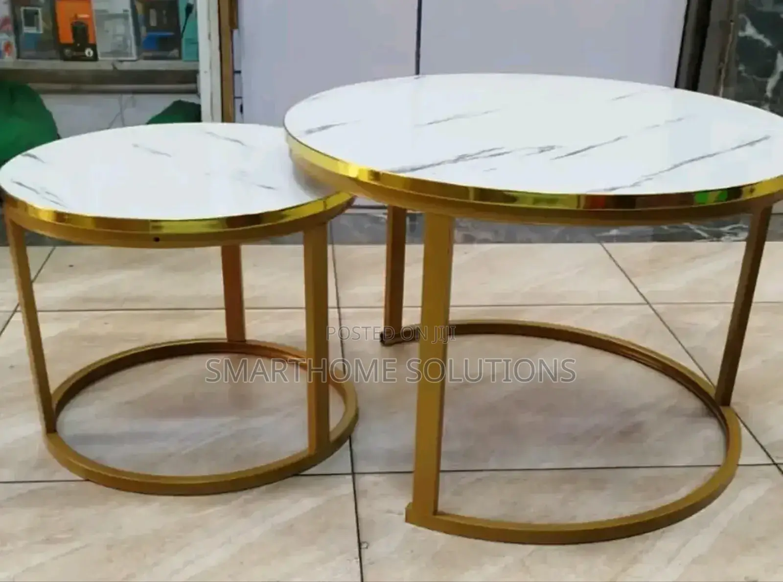 2 in 1 Marble Effect Nesting Tables