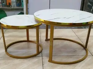 2 in 1 Marble Effect Nesting Tables