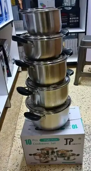 Jp Jamesport Heavy Duty 10pcs Stainless Steel Pot Set