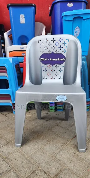 Skyplast Armless Plastic Chair Grey Colour