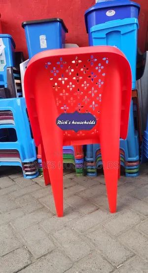 Skyplast Armless Plastic Chair (Red Armless Plastic Chairs)