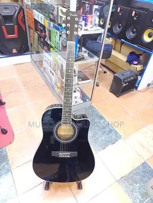 High Gross Black Acoustic Guitar Full Size