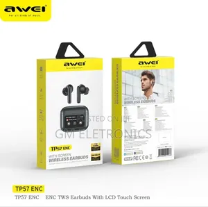 Awei Tp57 Enc TWS Earphone With Lcd.