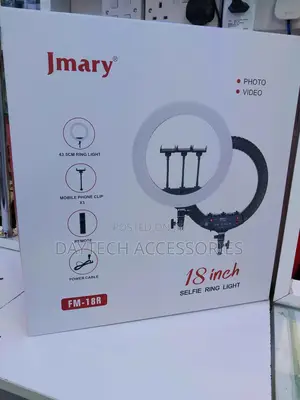 Jmary 18 Inch Selfie Ring Light With Remote + Stand - Fm-18r