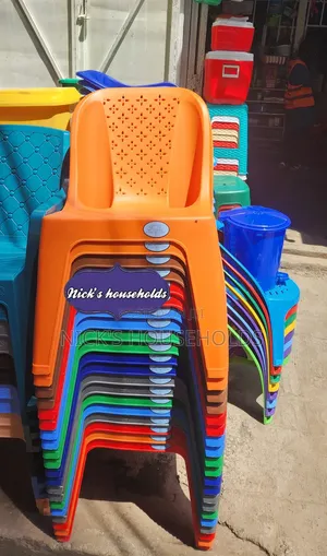 Assorted Armless Skyplast Plastic Chairs