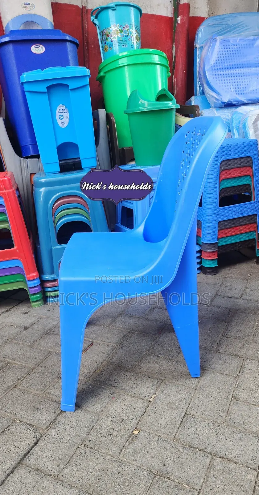 Sky Blue Armless Skyplast Plastic Chairs