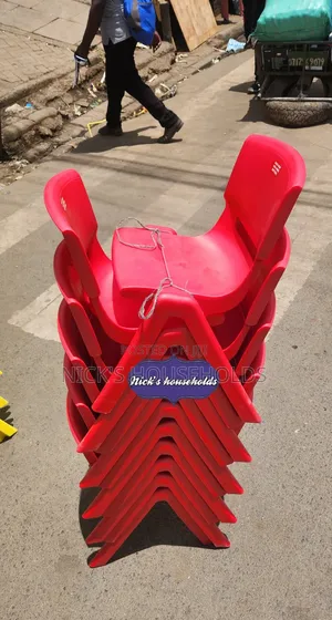 Armless Baby Plastic Chairs (Red Color)