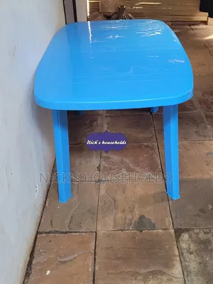 Six Seater Plastic Table With 4 Strong Plastic Legs