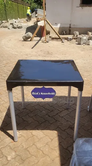 Restaurant Plastic Table (Square Table With Metal Legs)