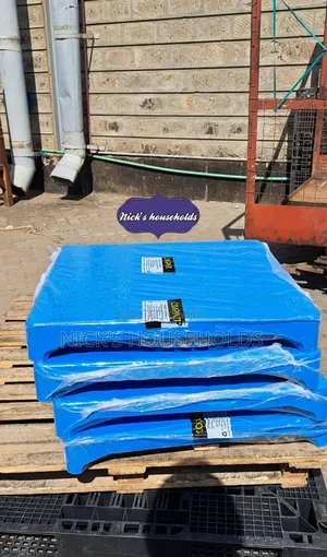 Sky Blue Complast Square Plastic Table With Metal Legs