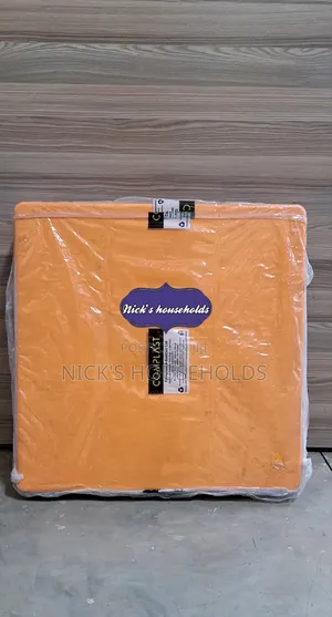 Pale Orange Colour Plastic Table, Table of Metallic Legs