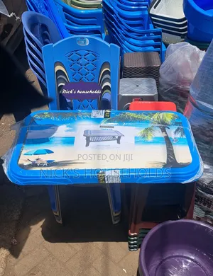 Small Plastic Table With a Shelf